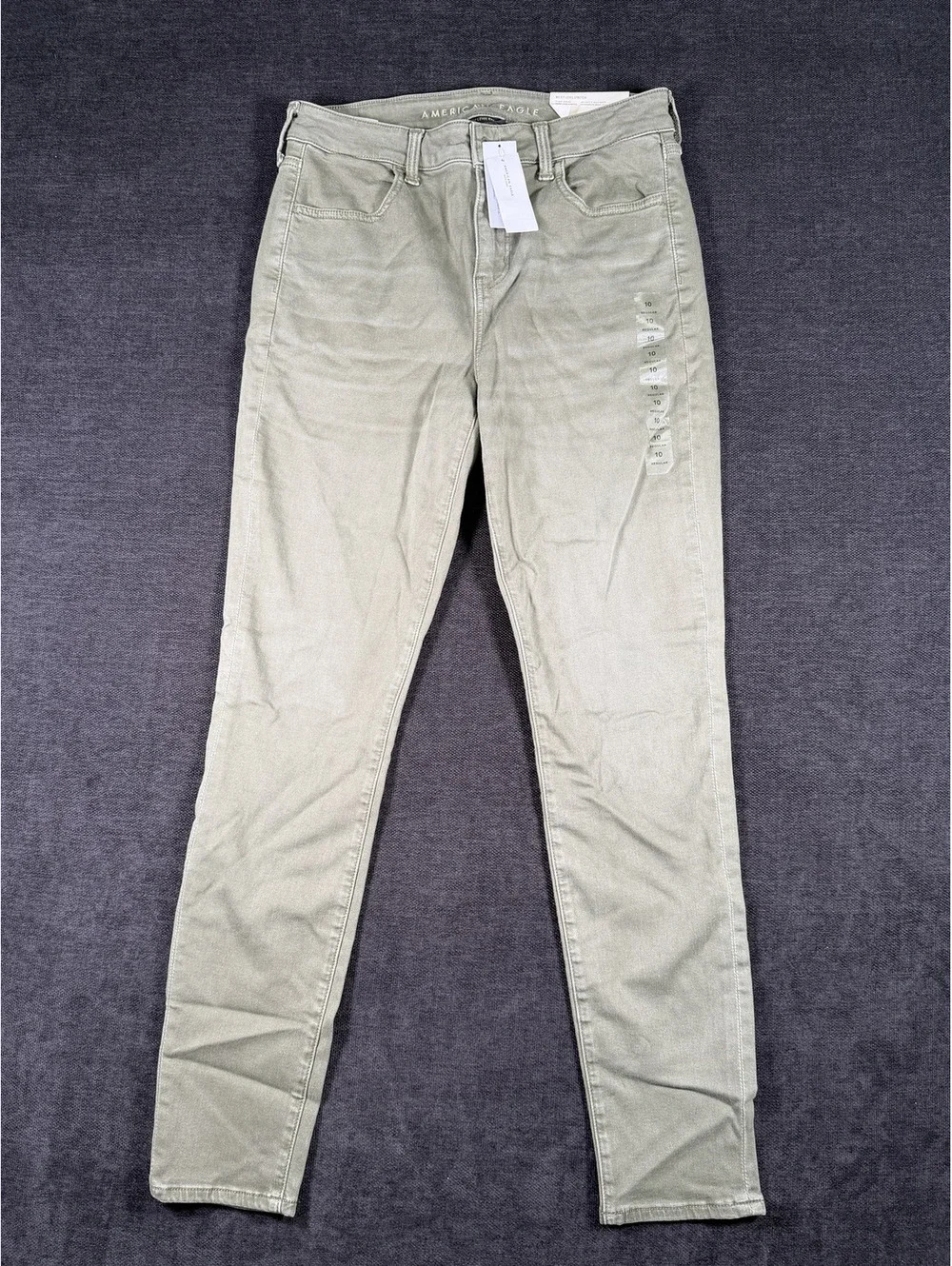 American Eagle Next Level Stretch Olive Green Jeans US 10 Regular